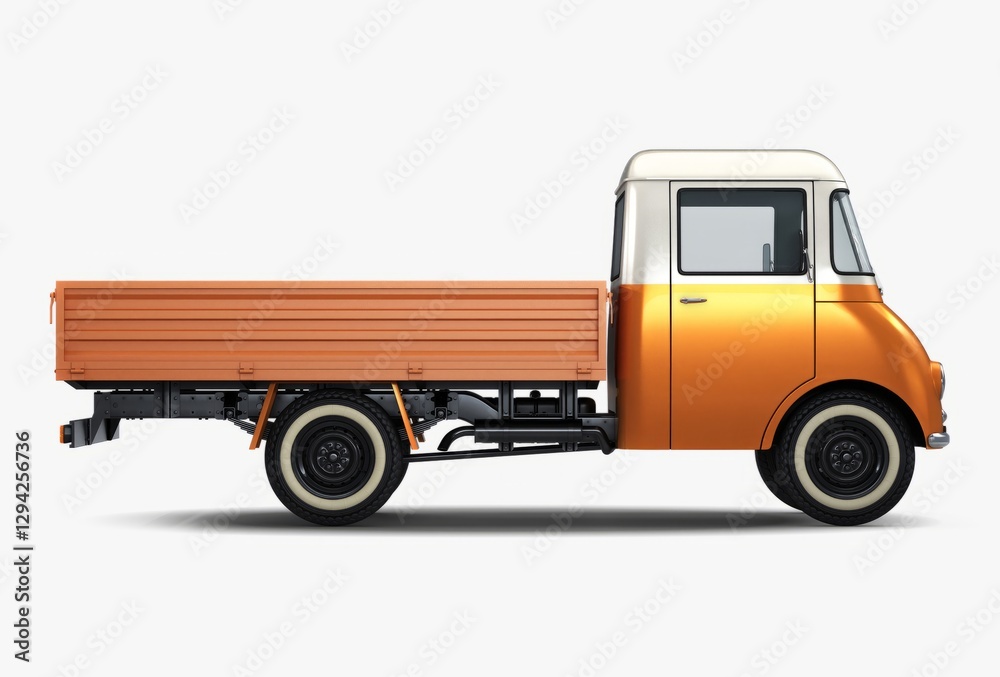 Illustration 3D Generic Retro Light Duty Truck with Classic Vintage Design for Commercial Transport Illustration 3D Generic Retro Light Duty Truck with Classic Vintage Design for Commercial Transport