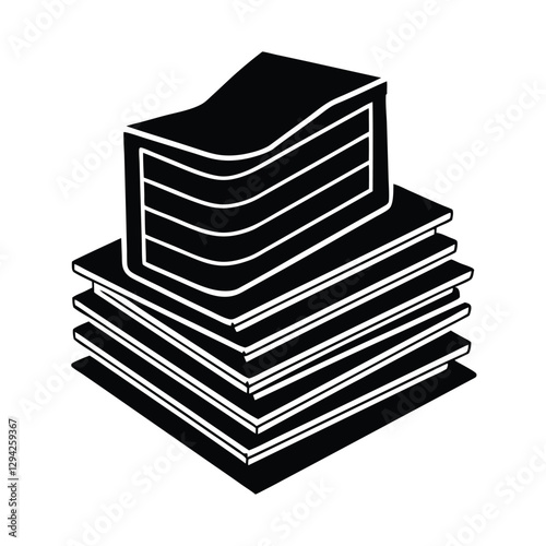 Comprehensive stack of business reports silhouette illustrating detailed corporate performance analysis today effectively