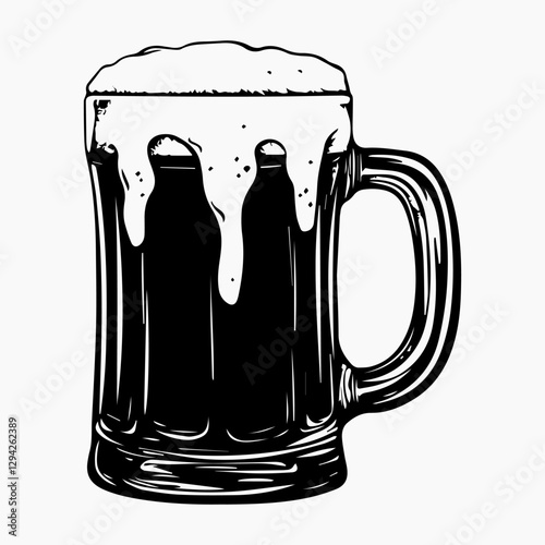 Beer Mug Vector Logo Cheers to Great Design, Digital Vector logo for Breweries, Pubs, and Party Branding Projects