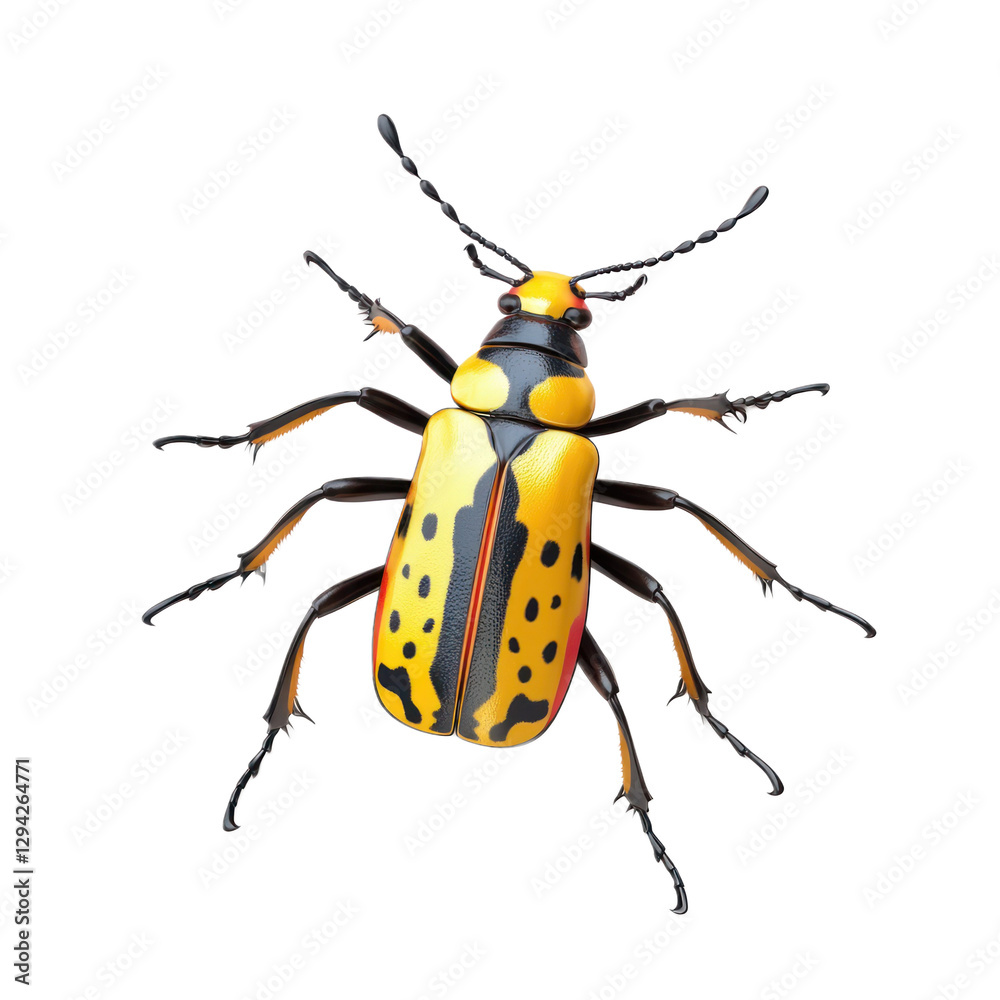 Naklejka premium 3D icon of Tiger beetle isolated on transparency background