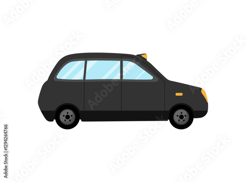 Classic Black Taxi Illustration