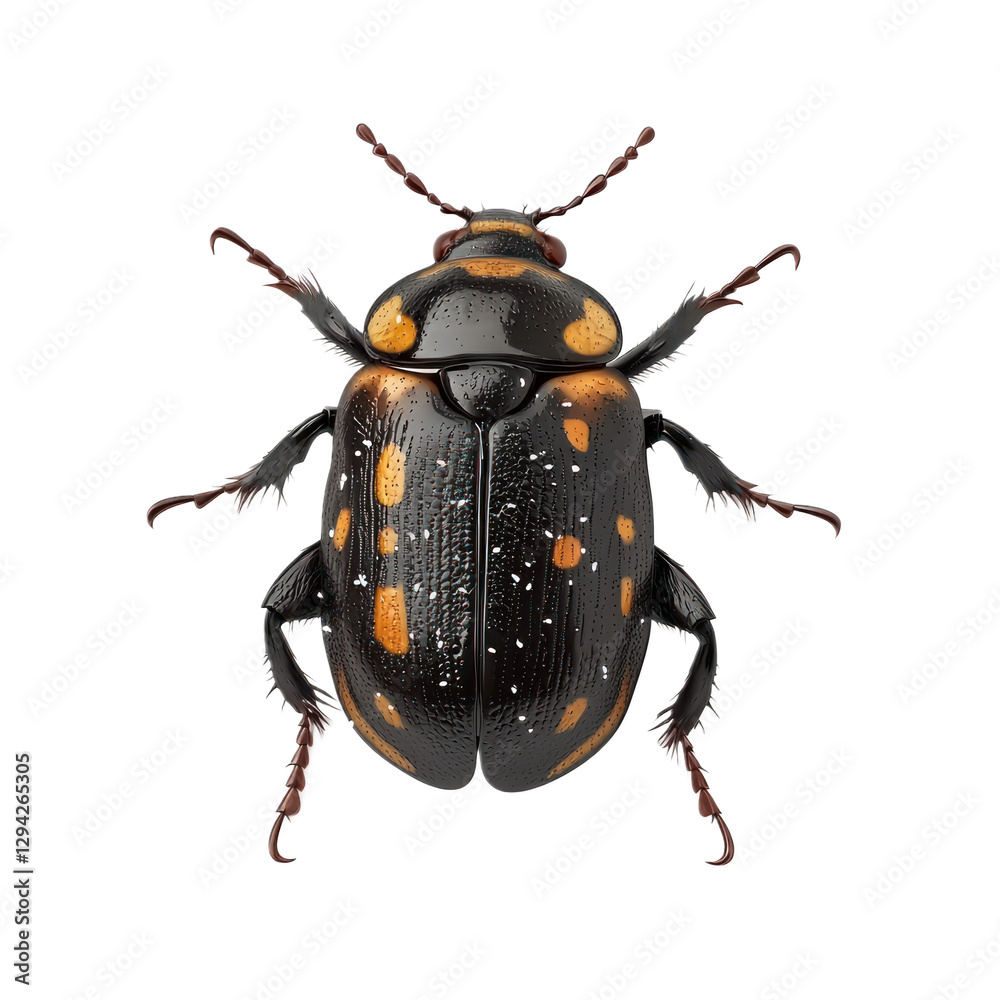 3D icon of Carrion beetle isolated on transparency background 3D icon of Carrion beetle isolated on transparency background