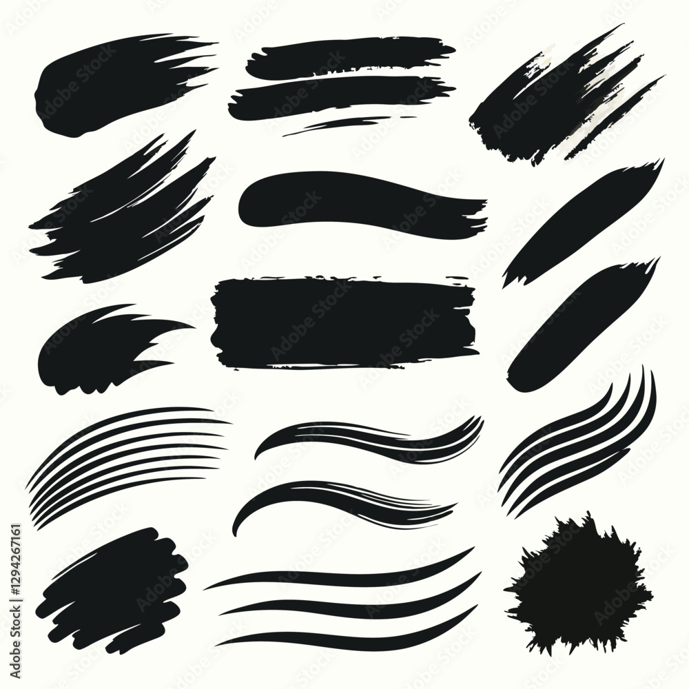 Fototapeta premium hand drawn ink splashes
