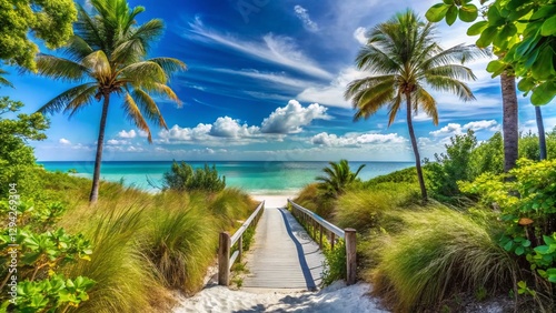 Panoramic View of Sanibel Island Beach Path, Florida Coastal Paradise