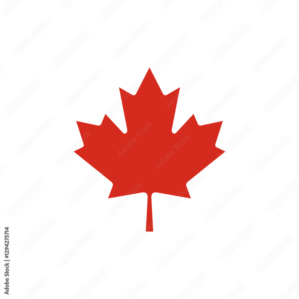 Red maple leaf vector illustration. Canada symbol Red maple leaf vector illustration. Canada symbol