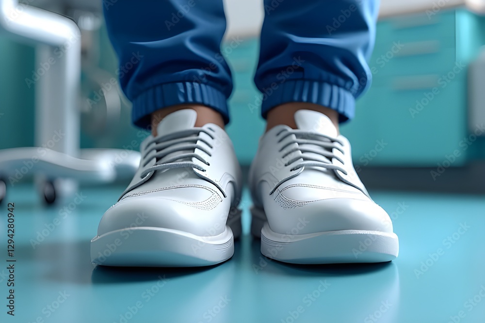 White Shoes for Medical Professionals in a Clinic Setting White Shoes for Medical Professionals in a Clinic Setting