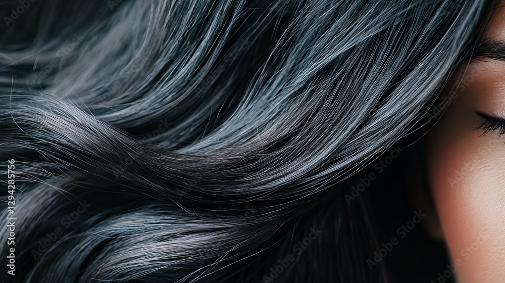 Naklejka premium A woman with long dark hair