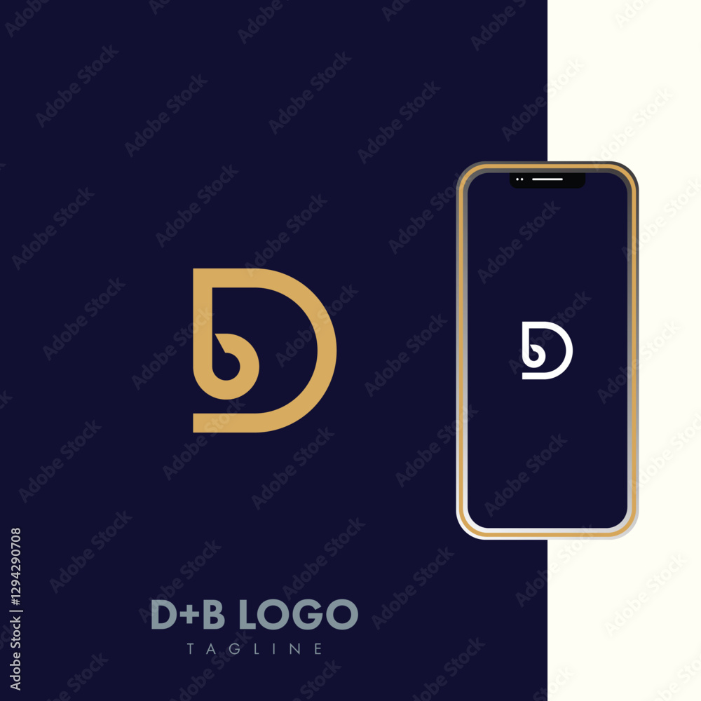 Abstract DB BD letter simple style logo design vector template Abstract DB BD letter simple style logo design vector template