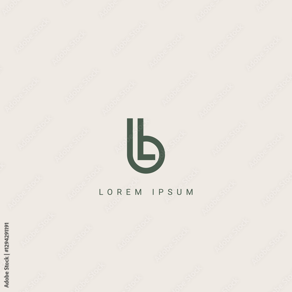 Abstract BL LB letter simple style logo design vector template Abstract BL LB letter simple style logo design vector template