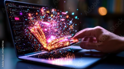 Wallpaper Mural Sparks of imagination ignite a digital kaleidoscope unleashing a captivating display of colorful glowing and mesmerizing possibilities  This image represents the boundless potential of creativity Torontodigital.ca