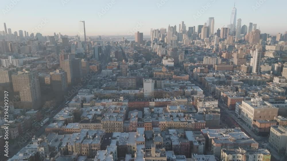 Aerial view of Alphabet City, New York