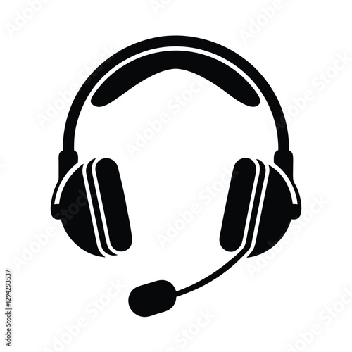 Professional headset silhouette with boom mic consistently delivers exceptional audio clarity