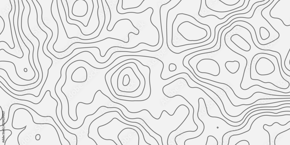 Fototapeta premium Topographic map background geographic line map with elevation assignments.paper texture Imitation of a geographical map shades.Modern design with White background with topographic wavy pattern design.
