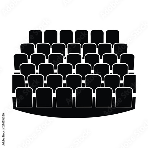 Spacious modern auditorium silhouette effectively showcasing full seating capacity for large corporate events
