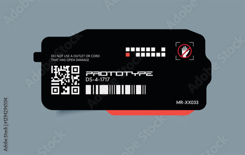 Cyberpunk sticker, futuristic style sticker VECTOR
