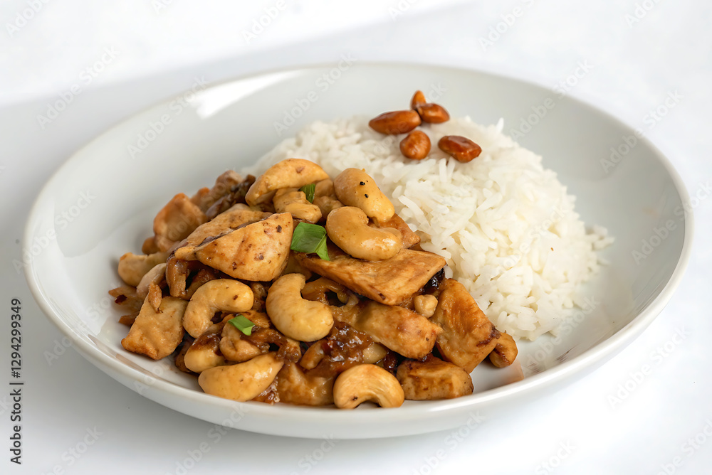 Delicious Cashew Chicken with Rice - Easy and Healthy Recipe Delicious Cashew Chicken with Rice - Easy and Healthy Recipe