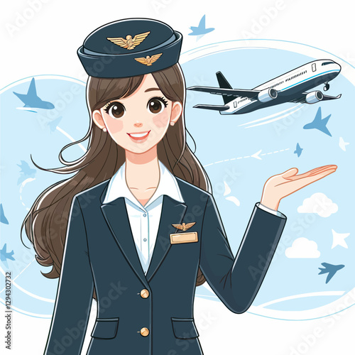 Female flight attendant (1)