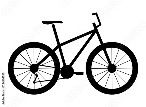 bicycle outline white and black illustration vector design
