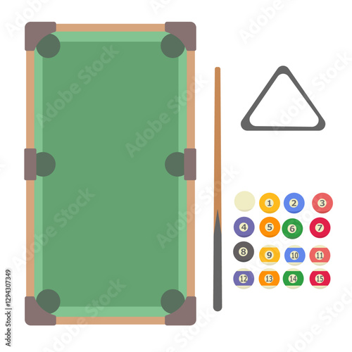 ビリヤードのイラスト