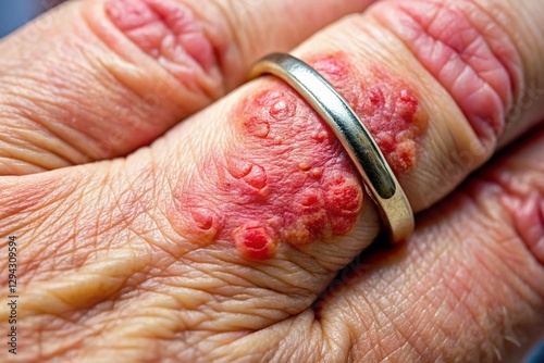 Ringworm Skin Infection: Close-up Image Showing Characteristic Circular Rash