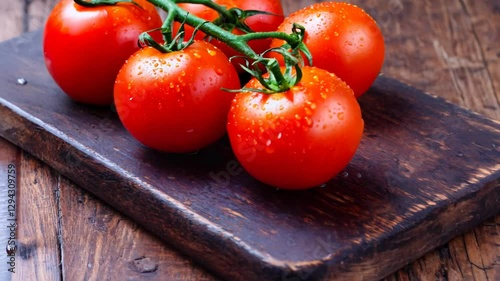tomatoes on a wooden background