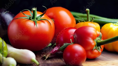 cherry tomatoes on black background