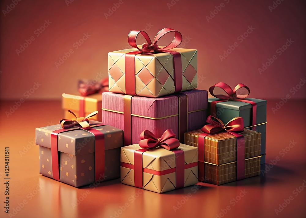 Obraz premium Romantic Gift Boxes: I Love You Message, Valentine's Day Presents, Couple's Gifts, Surprise, Love