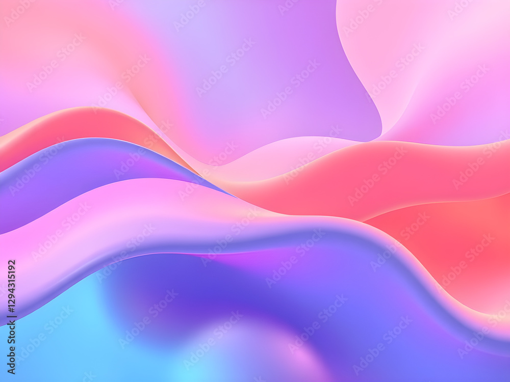 Fototapeta premium 3D abstract background with fluid shapes, smooth gradients, and dynamic lighting, creating depth and a futuristic feel.