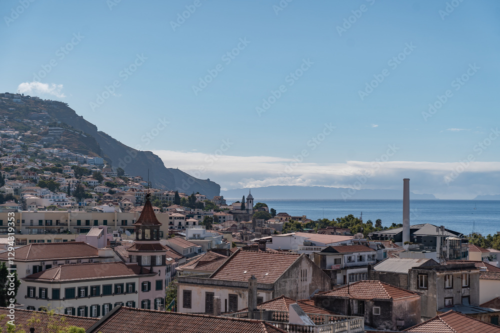 Fototapeta premium The capital city of Funchal on the island of Madeira. 