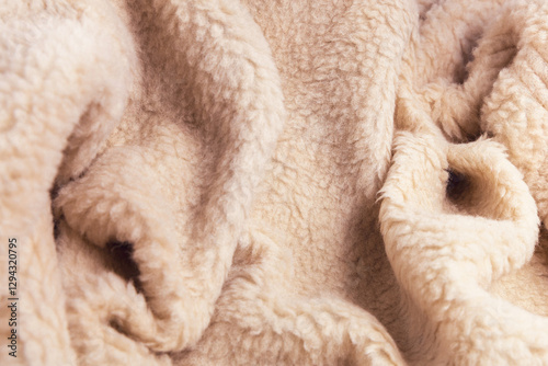 Slika na platnu Soft fabric texture background with faux fur