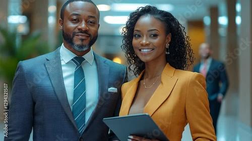 Confident Business Team:  African American Professionals Showcase Success