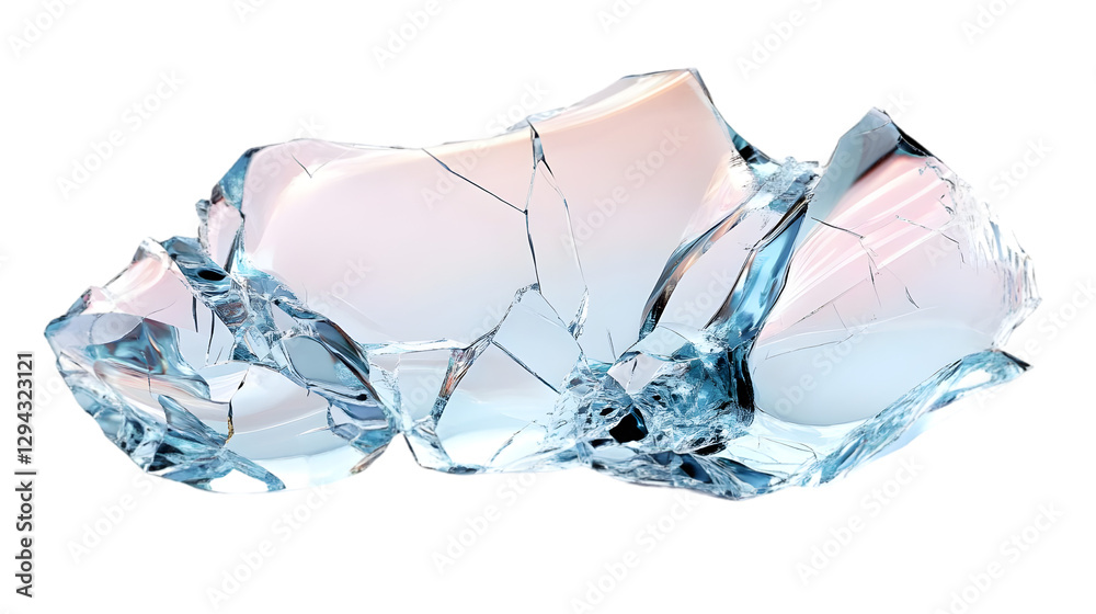 custom made wallpaper toronto digital3D Render Abstract Background - Shattered Ice Illustration