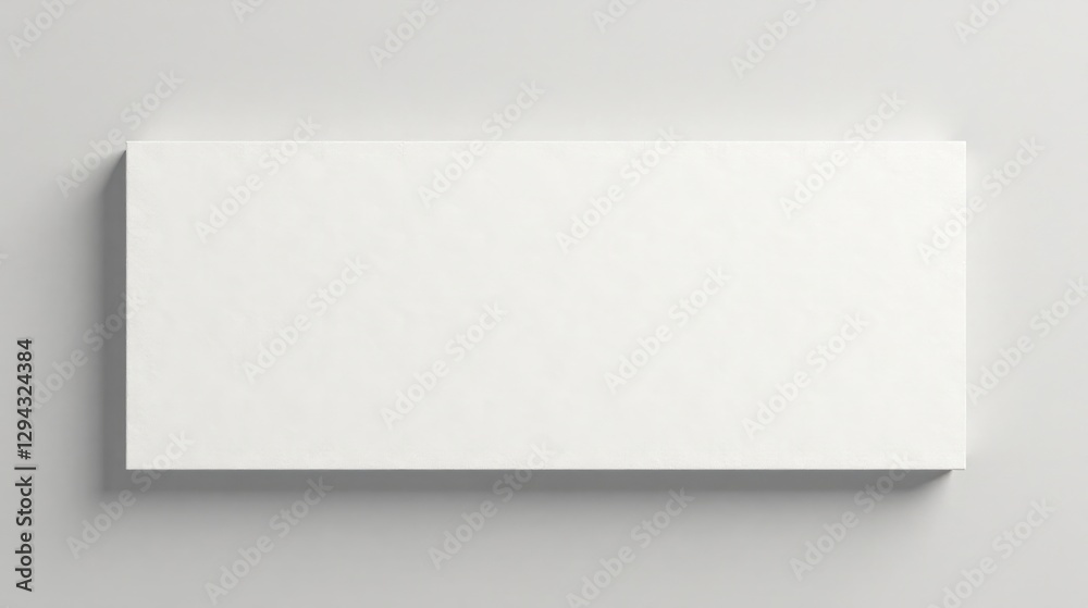 Blank White Rectangular Canvas on a Pale Gray Background, Perfect for Design Mockups and Presentations Blank White Rectangular Canvas on a Pale Gray Background, Perfect for Design Mockups and Presentations