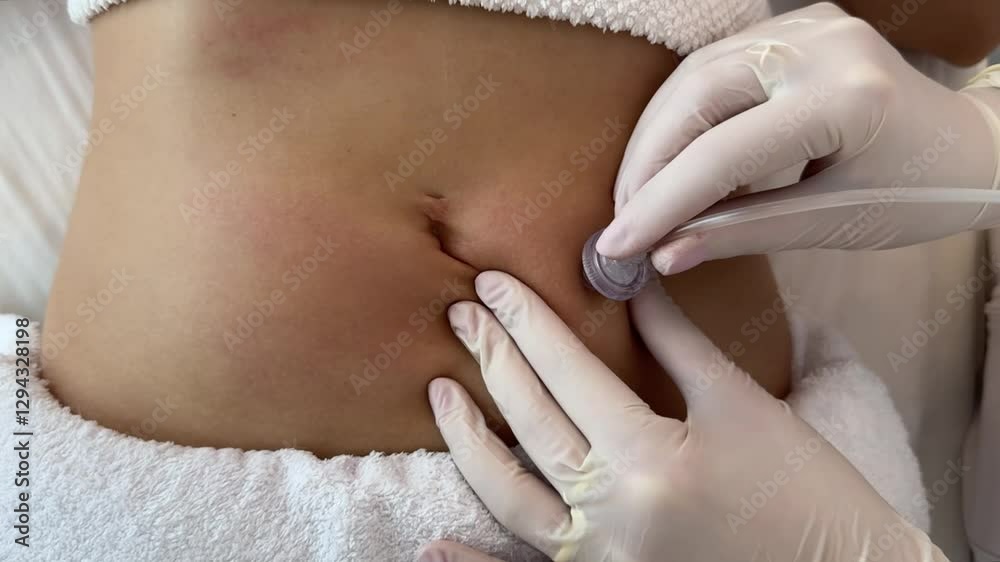 Carboxterapiaprocedimento estético na barriga 