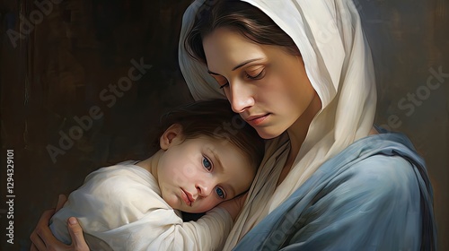 Mother and Baby, Tender Love and Care, Emotional Bonding, Maternal Connection, Generative AI