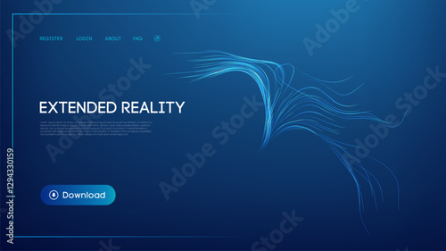 Abstract glowing lines representing extended reality innovations
