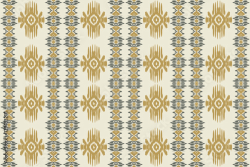 Ethnic abstract ikat fabric artwork with seamless patterns, combining tribal, indigenous and Mexican embroidery with Aztec geometric motifs. Ideal for rugs, wallpapers, throws, fabrics and clothing.