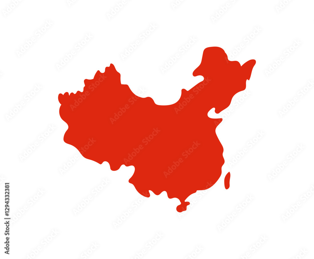 Naklejka premium Map of China