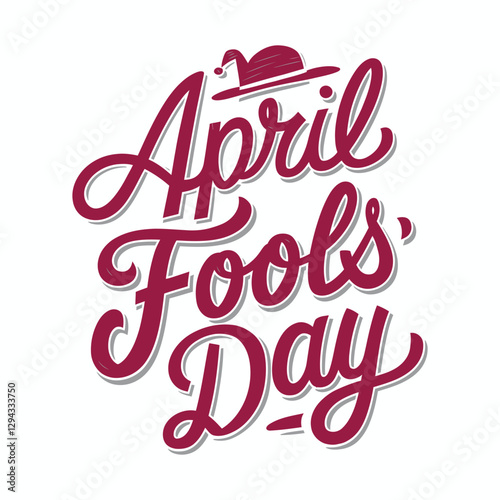 Playful Funny vector hand-drawn April Fool's Day lettering