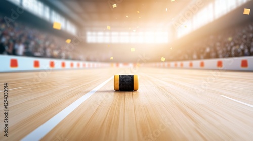 Exciting Roller Sports Competition with Hoverboard on Court photo