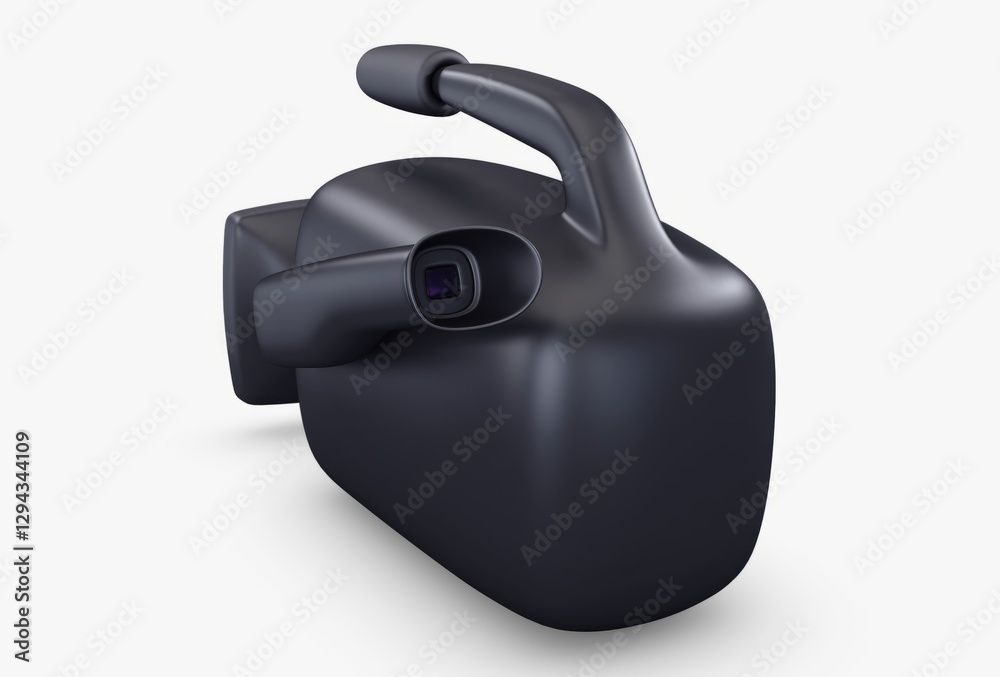 Illustration 3D Cartoon Cinema Camera with Simple Toy Design for Video Filming Illustration 3D Cartoon Cinema Camera with Simple Toy Design for Video Filming