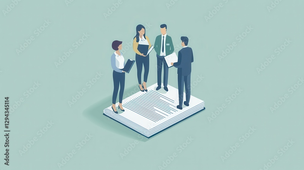 Fototapeta premium Outplacement services brochure for career transition symbolizing job support after layoffs