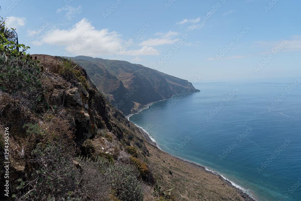Where land meets the sea on Madeira island. Where land meets the sea on Madeira island.
