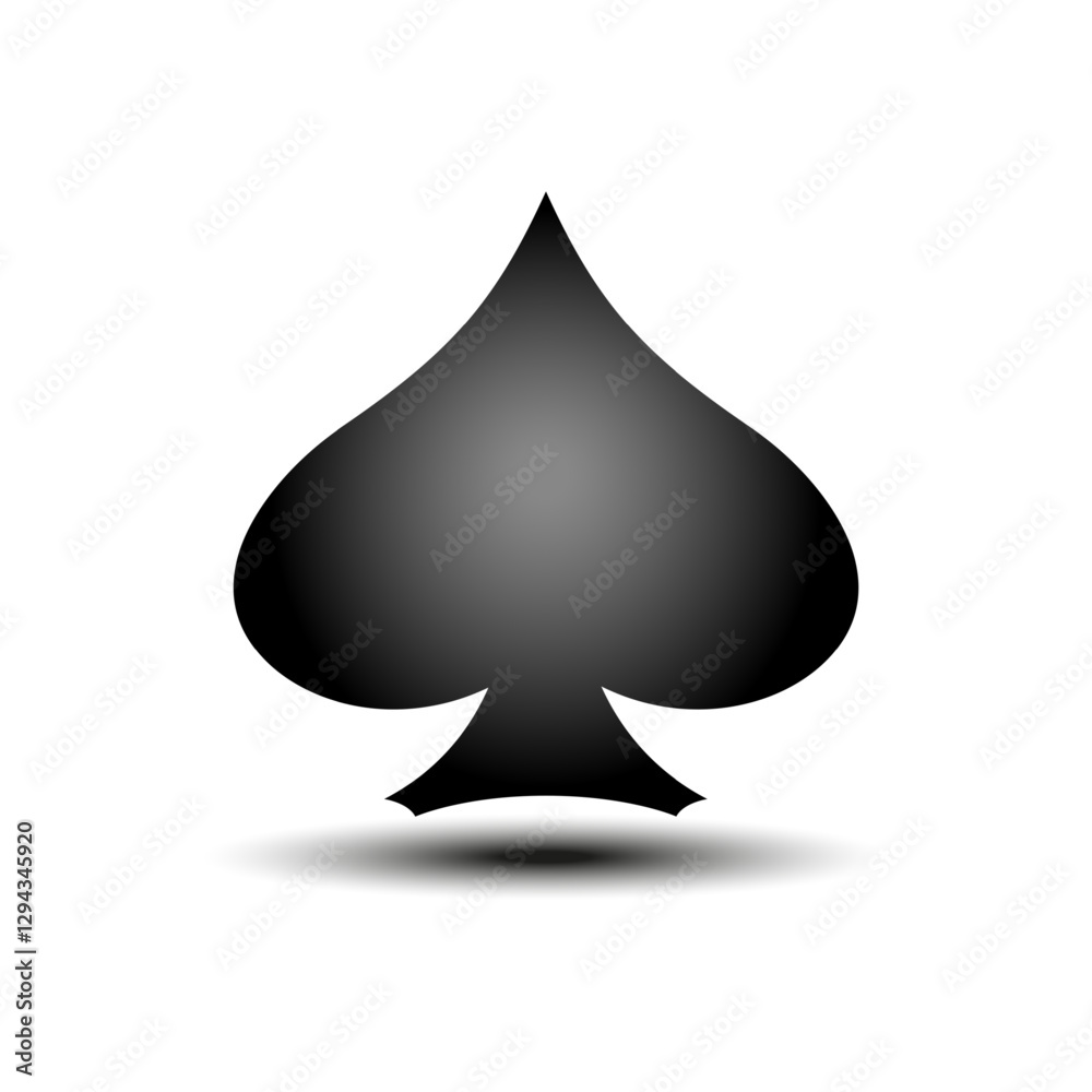 Card suit of spades on a white background Card suit of spades on a white background