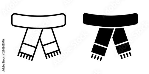 Scarf Icon set.Symbol isolated white background. vector illustration. color editable.