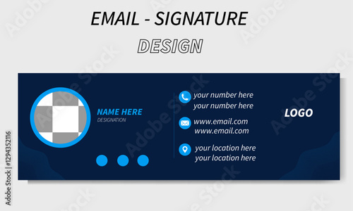 vector email signature design