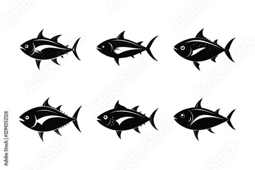 Cerulean Angelfish silhouette vector illustration