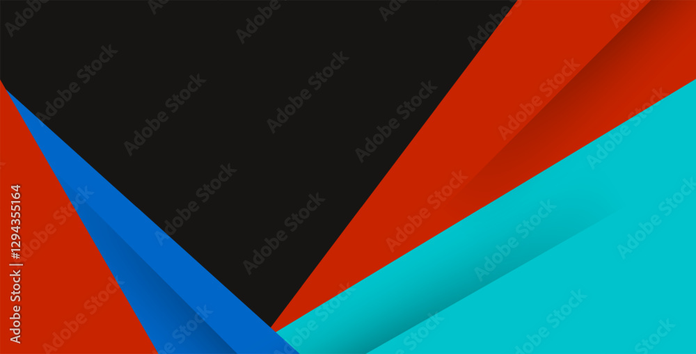 abstract blue red overlap shape light color design background.