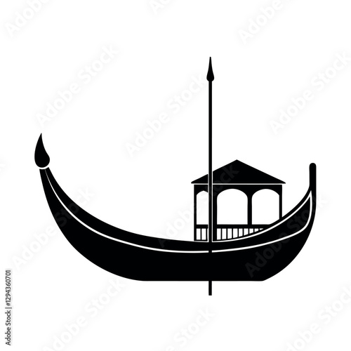 High-Quality Gondola Vector Silhouette