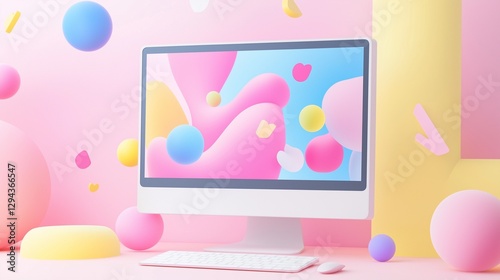 mockup of a personal brand social media template displayed on a computer screen